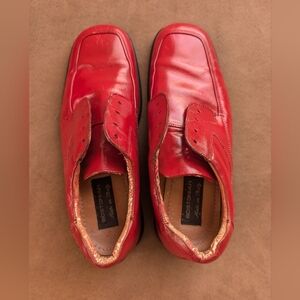 🛍️4 For $15🛍️Bostonian Men's Red Leather Shoes made In Italy